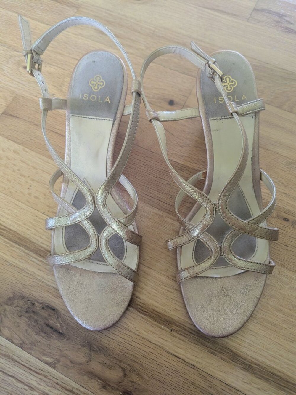 Isolá Metallic Gold Strappy Heels – Size 9.5 - Picture 5 of 6